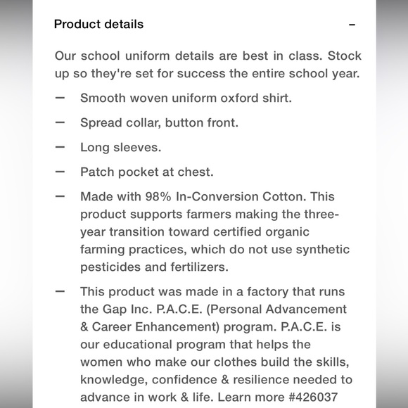 Gap Kids Uniform Oxford Shirt - Picture 4 of 5